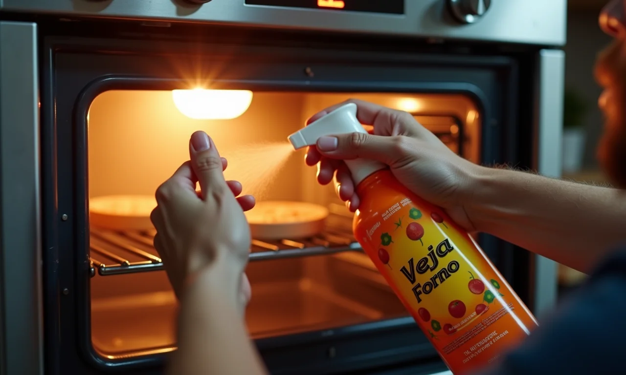 Desengordurando o forno com Veja Forno.