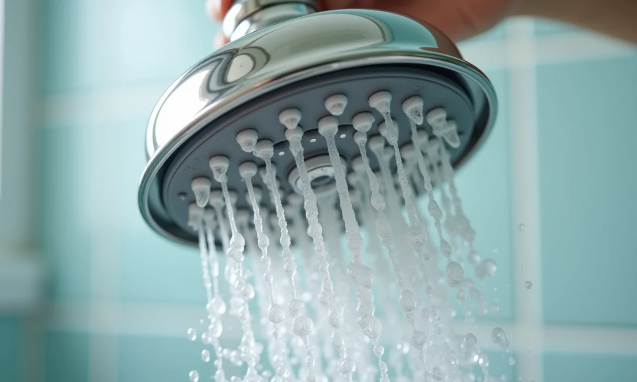 Desentupimento de furos do chuveiro com bicarbonato.