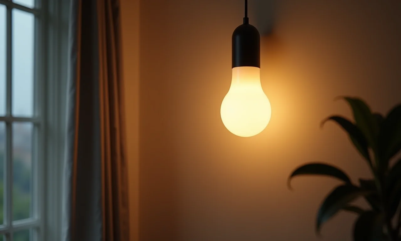 Design moderno de lâmpada com sensor de som em casa brasileira.