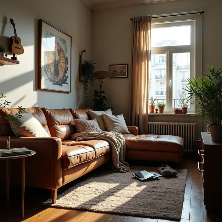 Desorganização e acúmulo de objetos pessoais em uma sala.