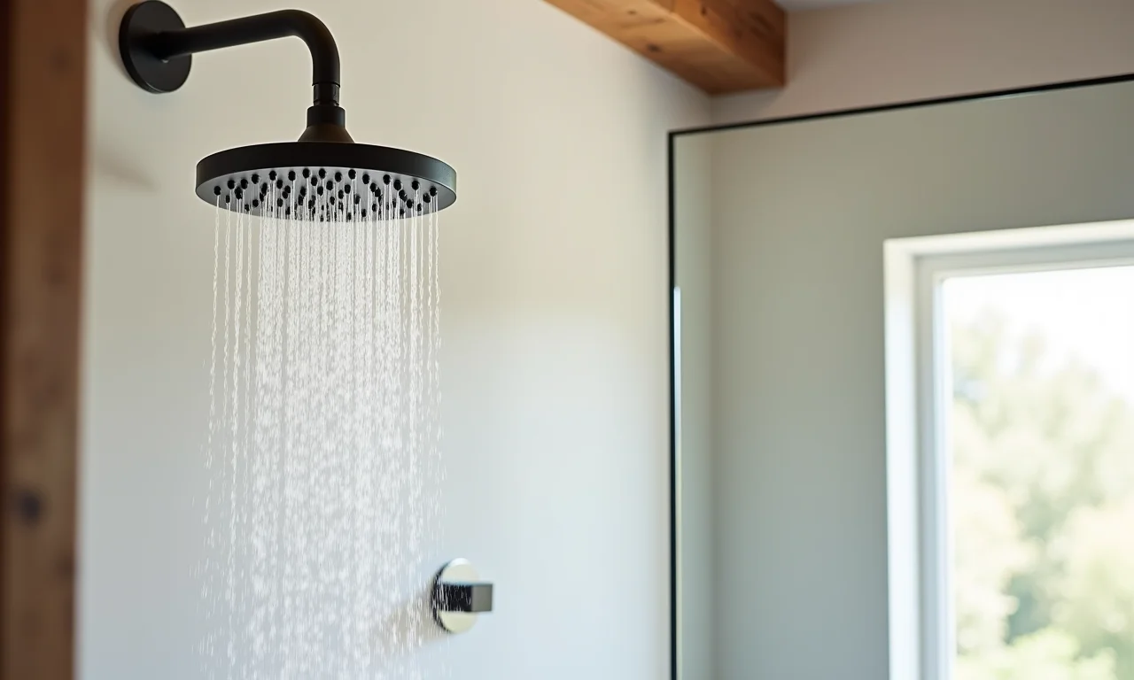 Desvantagens do chuveiro de parede: menor cobertura e experiência menos luxuosa.
