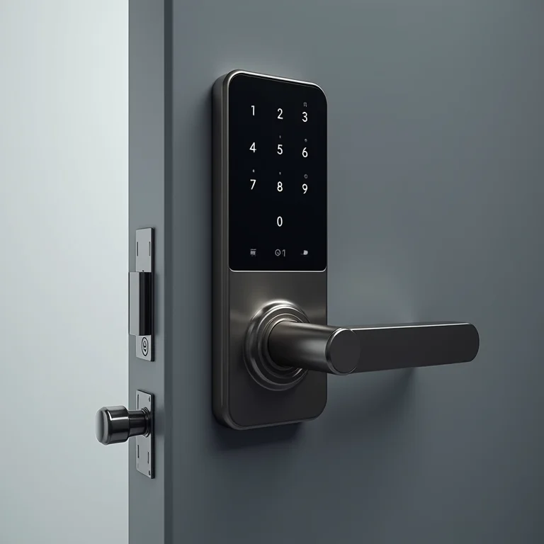 Detalhe da fechadura digital Intelbras FR 101.