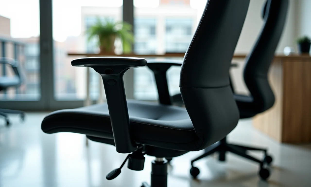 Detalhe de cadeira durável sem rodinhas, mostrando qualidade e resistência.