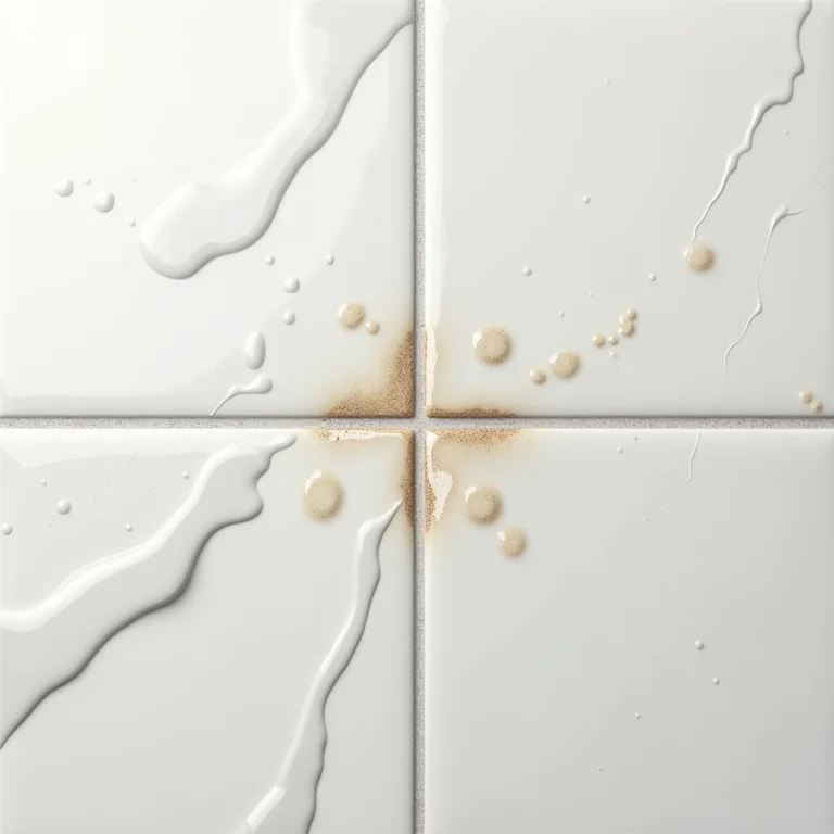 Detalhe de manchas de água em porcelanato.