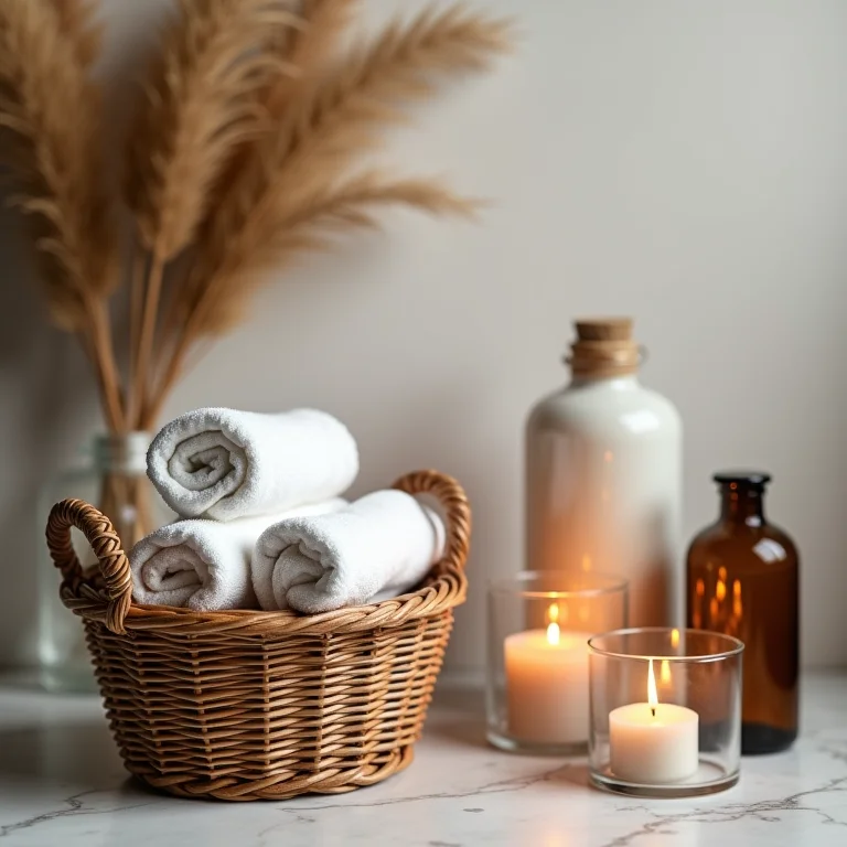 Detalhes decorativos em banheiro boho chic