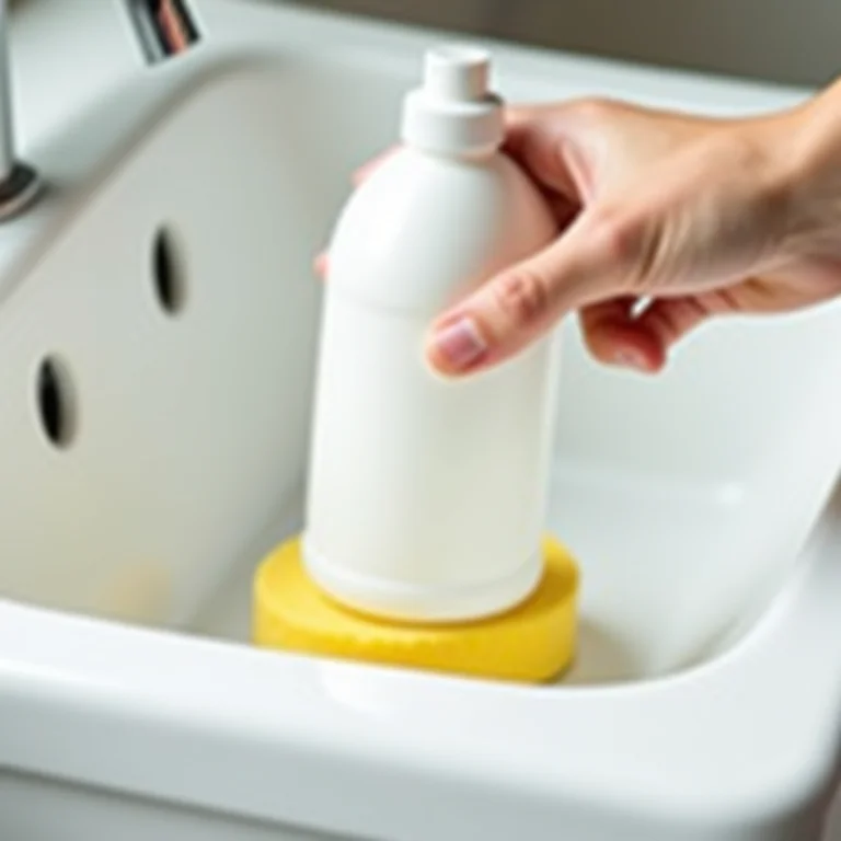 Detergente neutro sendo usado na limpeza de porcelanato.