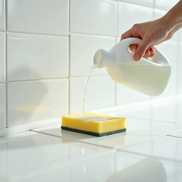 Detergente neutro sendo usado para limpar porcelanato