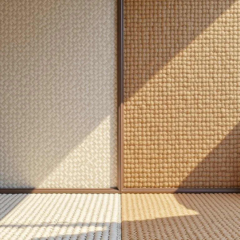 Diferentes padrões de trama de sisal