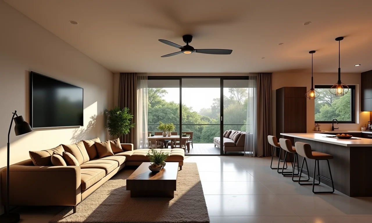 Dimmers instalados em diferentes cômodos de uma casa.