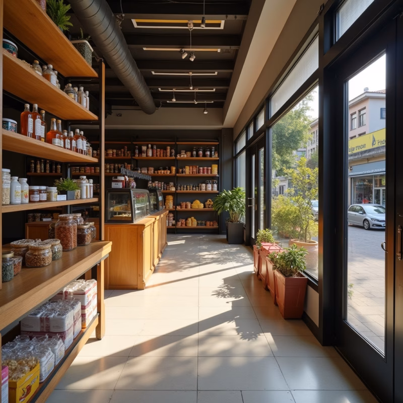 Comércio diversificado na Rua Max Colin, Joinville.