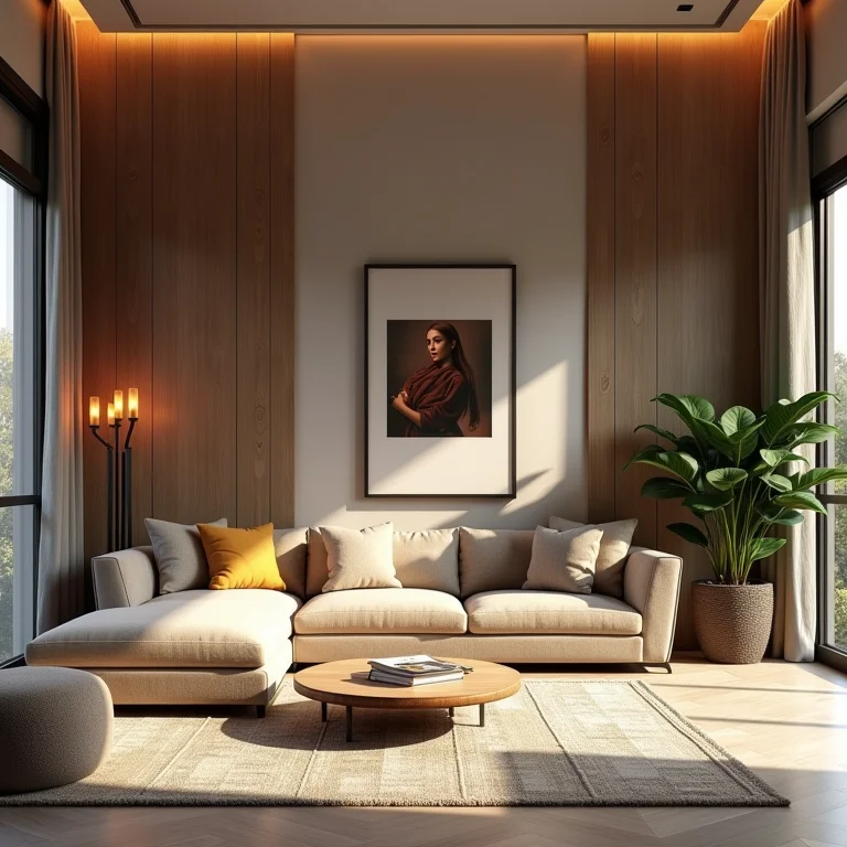 Elementos decorativos desviando a atenção da viga.