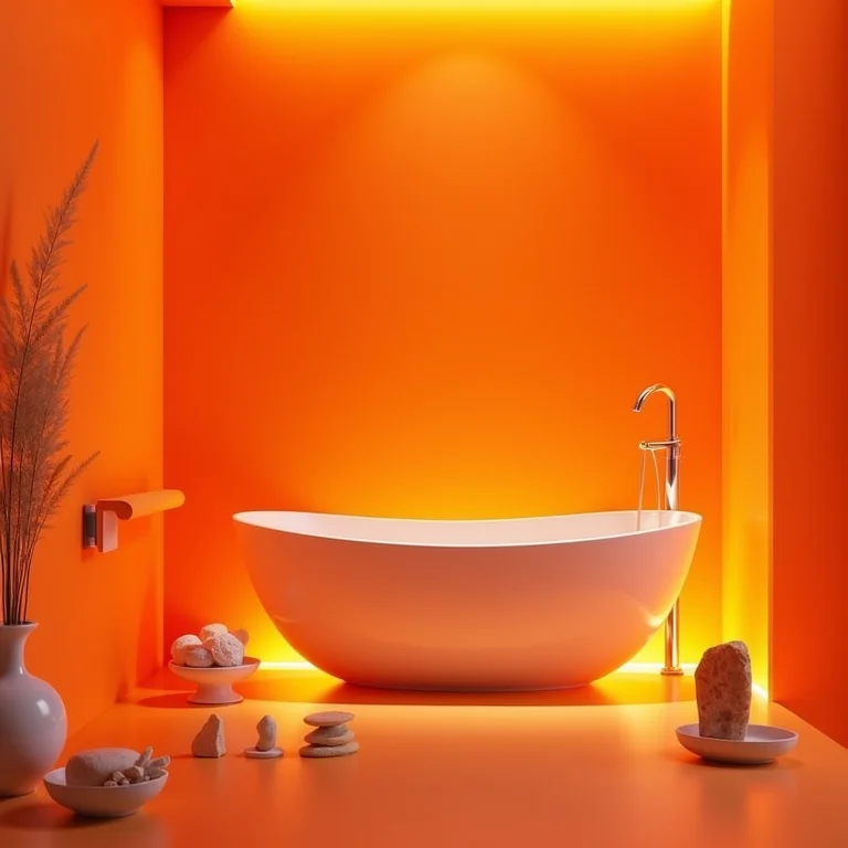 Equilíbrio energético com cromoterapia laranja.