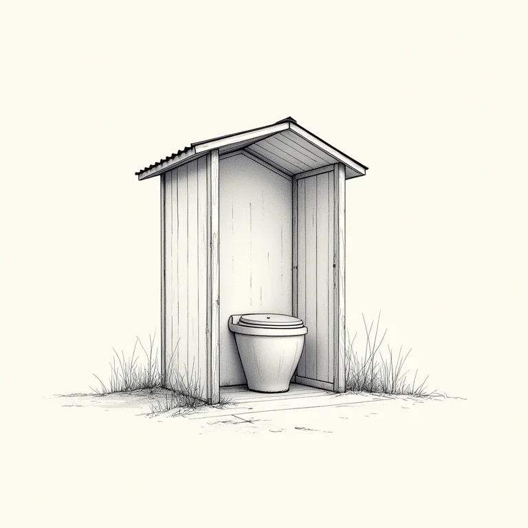 Esboço de design de banheiro seco