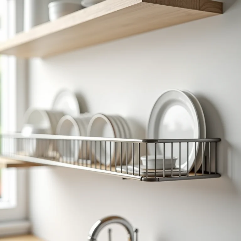 Escorredor de louça de parede otimizando espaço