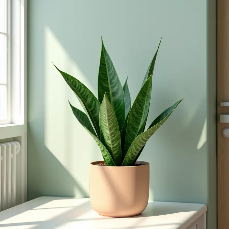 Espada-de-São-Jorge purificando o ar do escritório