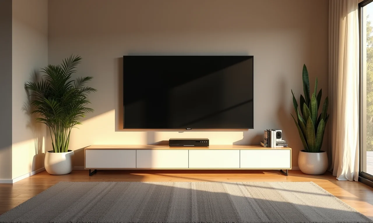 Estratégias para evitar reflexos na tela da TV em sala bem iluminada.