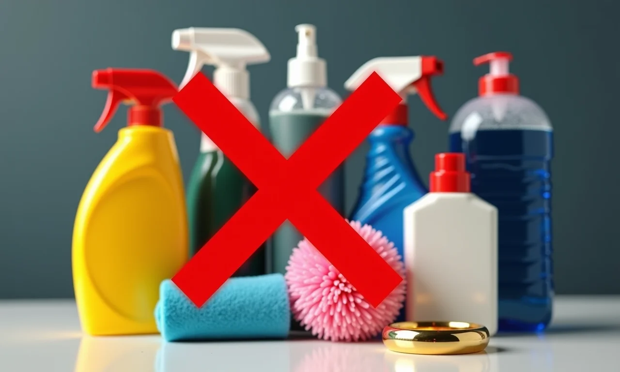 Evite produtos abrasivos para limpar anel de ouro.