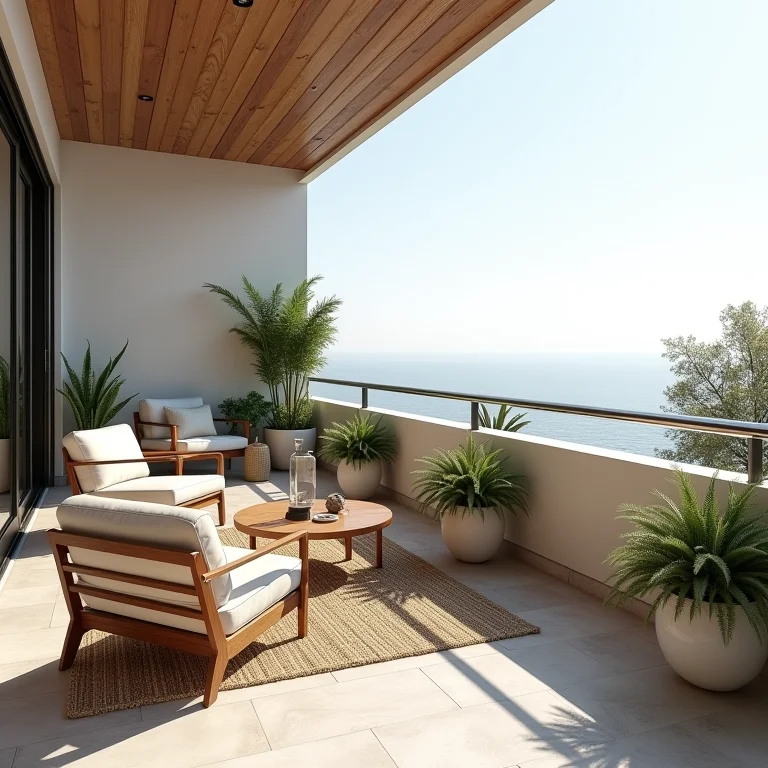 Exemplo de móveis inadequados para varanda de apartamento.