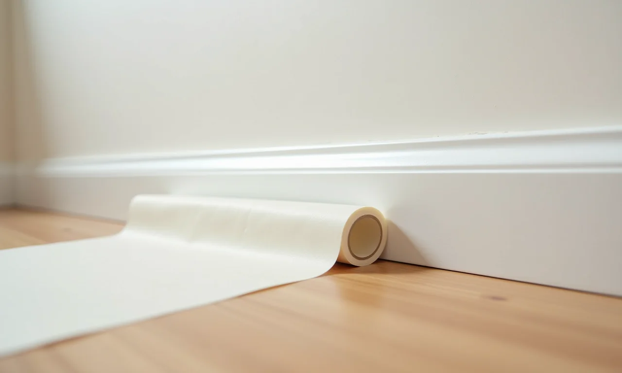 Fita Crepe 3M para acabamento perfeito na pintura do rodapé.