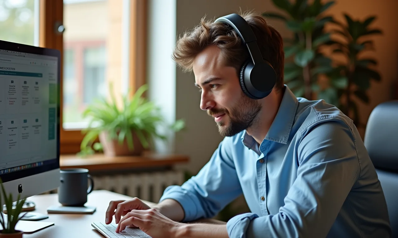 Fones de ouvido com cancelamento de ruído.