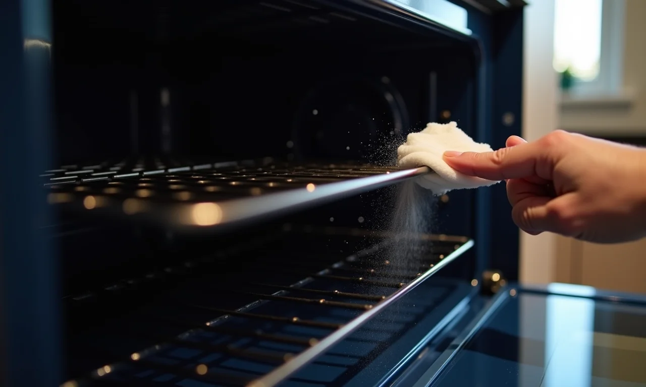 Forno limpo prevenindo riscos de incêndio.