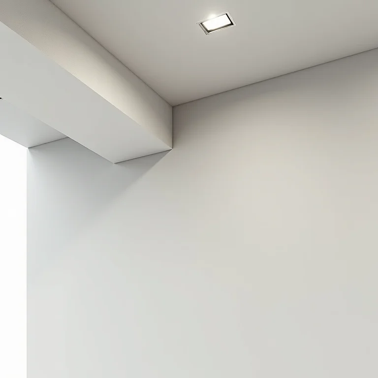 Forro de gesso escondendo viga em sala de estar.