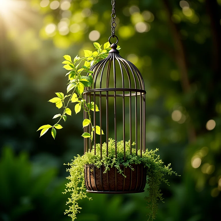 Gaiola como suporte para trepadeiras