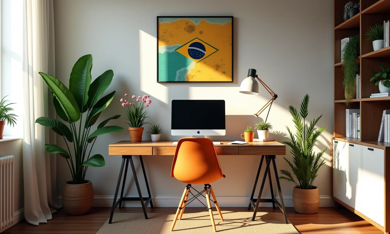 Home office personalizado com a sua identidade.