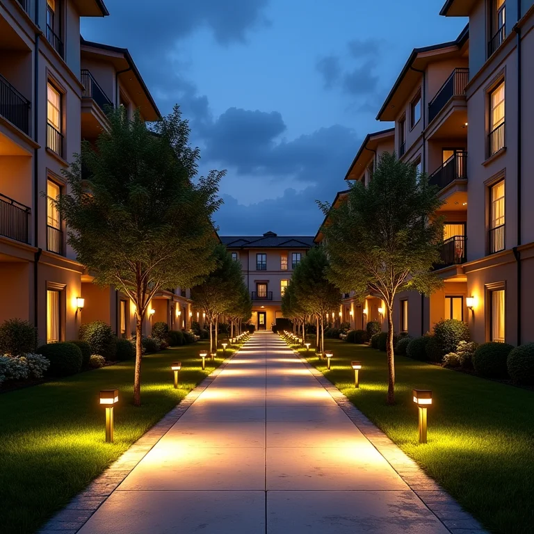 Iluminação eficiente em áreas comuns de condomínio residencial