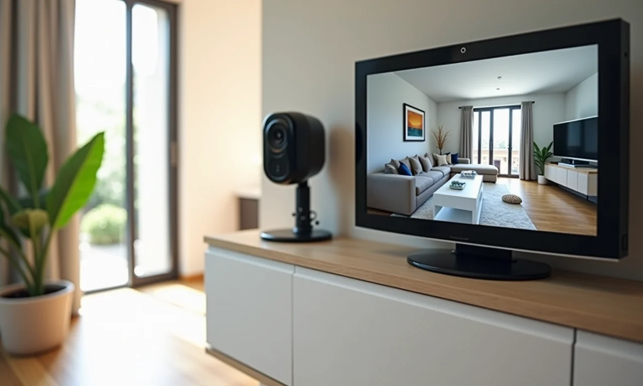 Integração da câmera 360 Wi-Fi com dispositivos inteligentes.