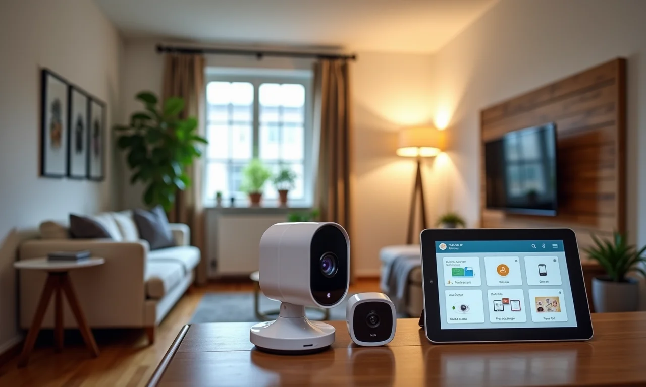 Integração da câmera de segurança com outros dispositivos inteligentes.