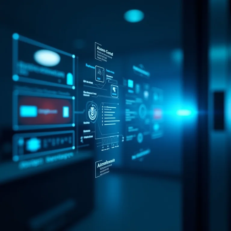 Interface de um sistema de segurança moderno para condomínios.