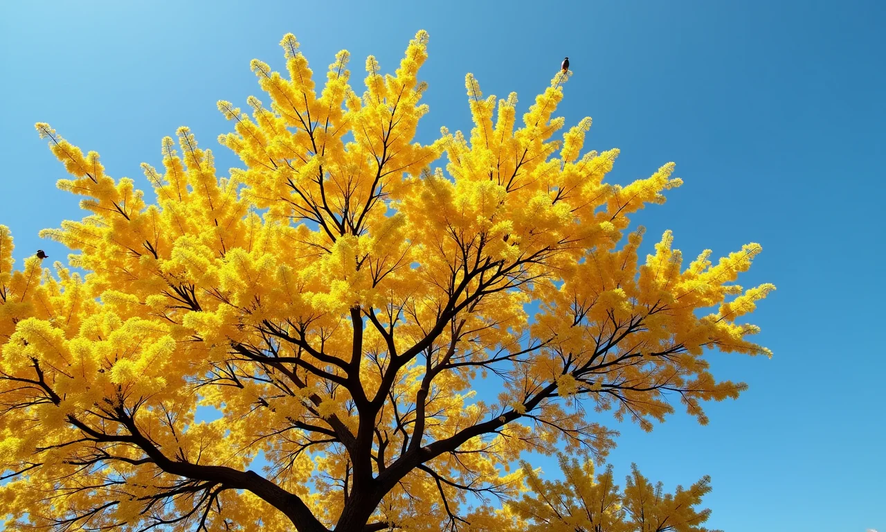 Ipê-Amarelo exuberante sob o sol da manhã.