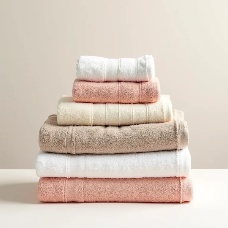 Jogo de toalhas com cores e texturas harmoniosas