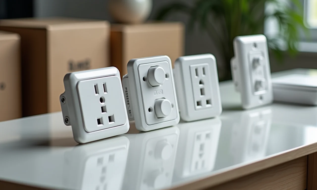 Kit de tomada e interruptor.