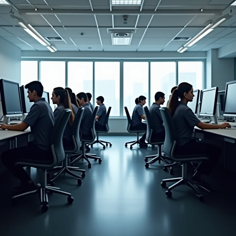 Laboratório de informática moderno em escola