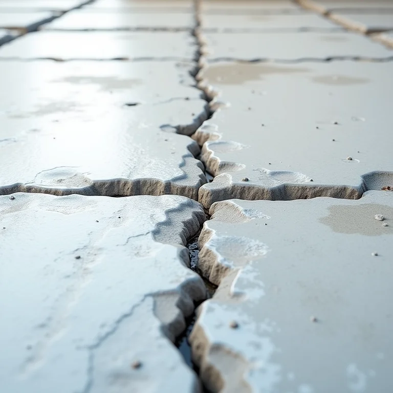 Laje com infiltrações e áreas impermeabilizadas