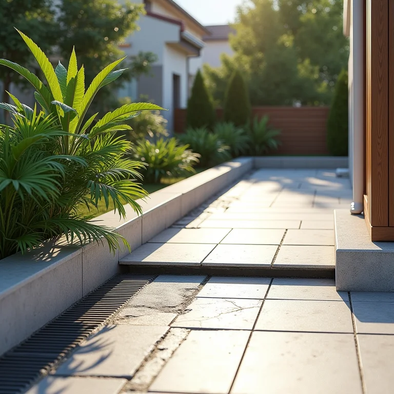 Laje impermeabilizada com sistema de drenagem