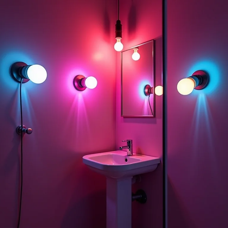 Lâmpadas LED coloridas para cromoterapia.