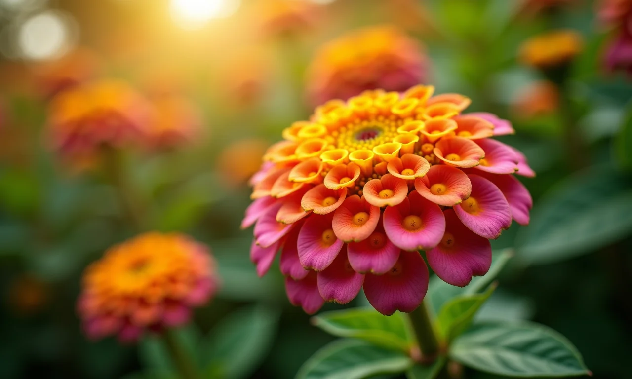 Lantana, explosão de cores em pequenas flores.