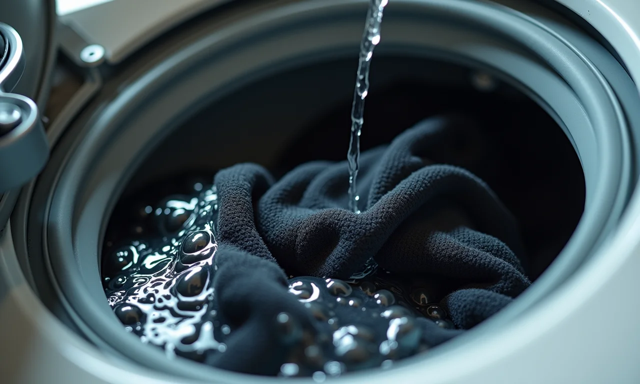 Lavando roupas pretas com água fria.