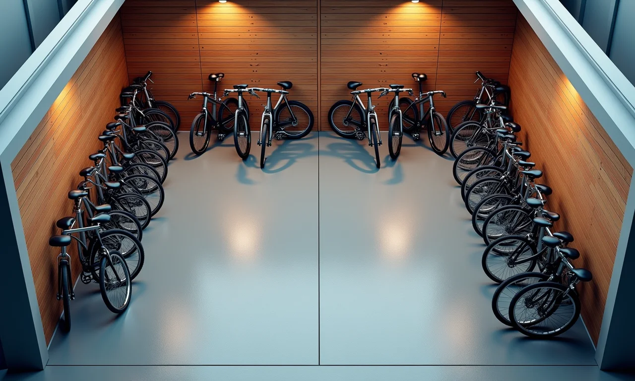 Layout eficiente de um bicicletário.