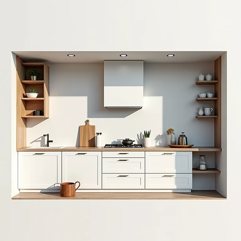 Layout otimizado para cozinha pequena