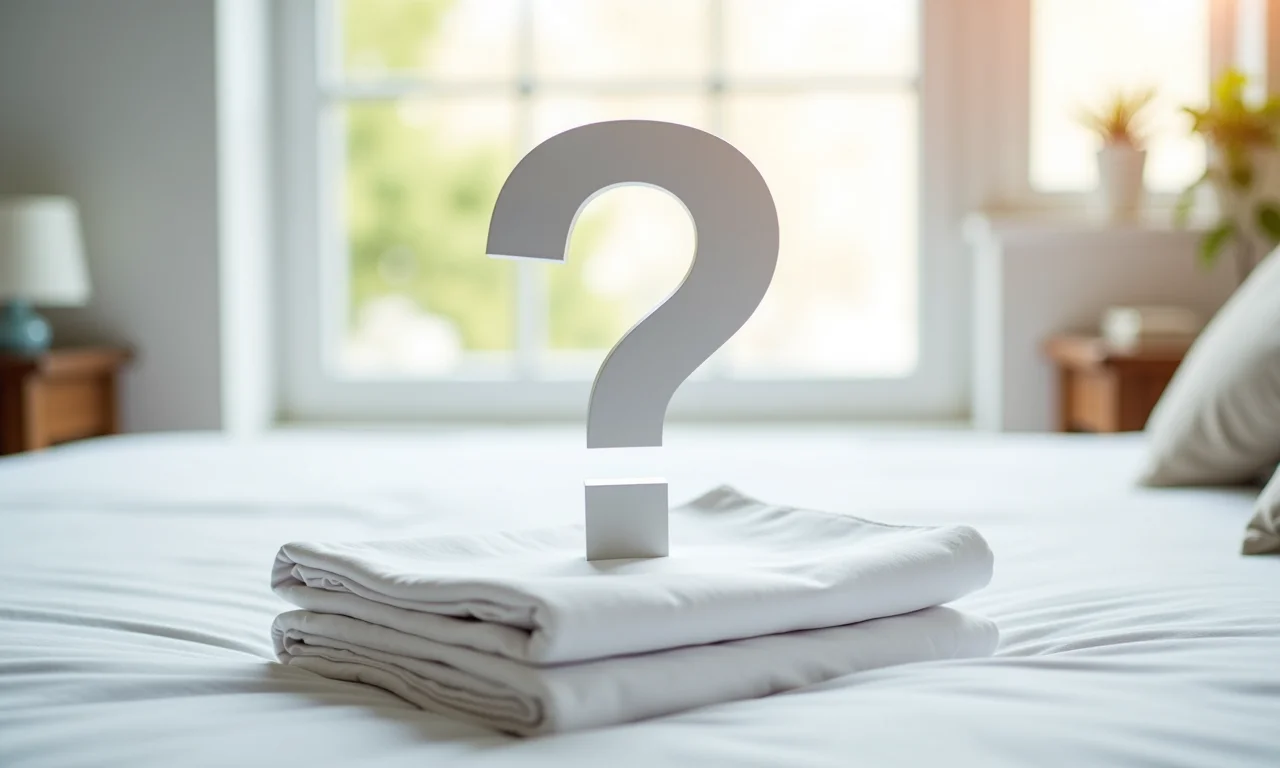 Lençol de elástico perfeitamente dobrado.