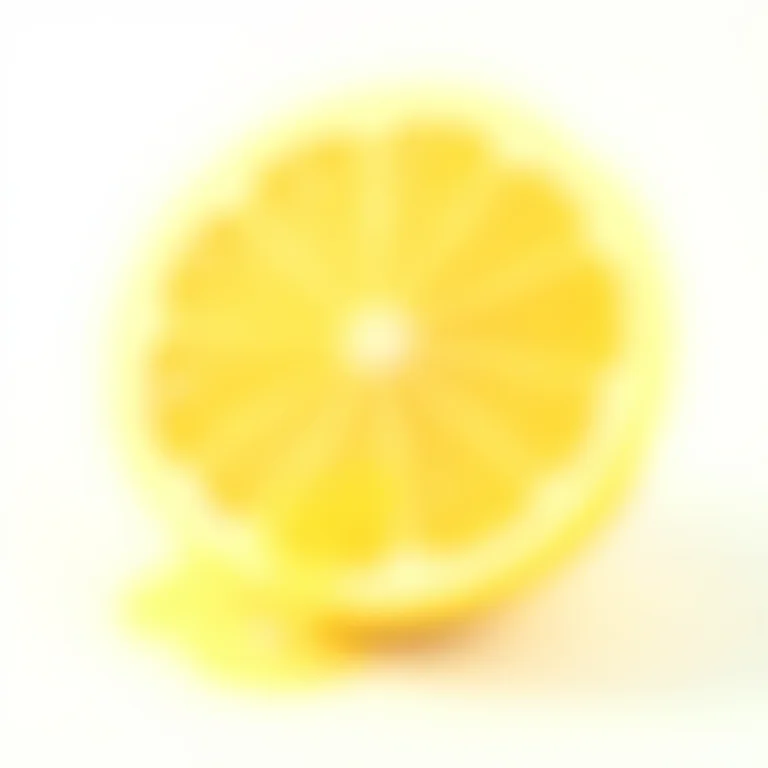 Limão fatiado com suco pingando em fundo branco.