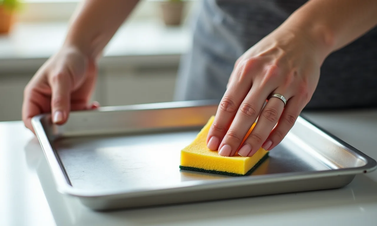 Limpeza correta da assadeira de alumínio.