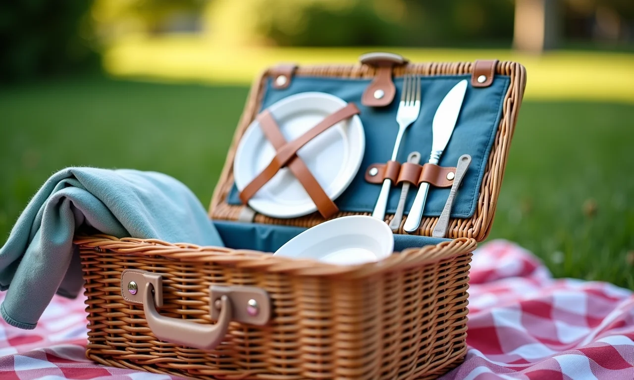 Lista de materiais essenciais para piquenique.