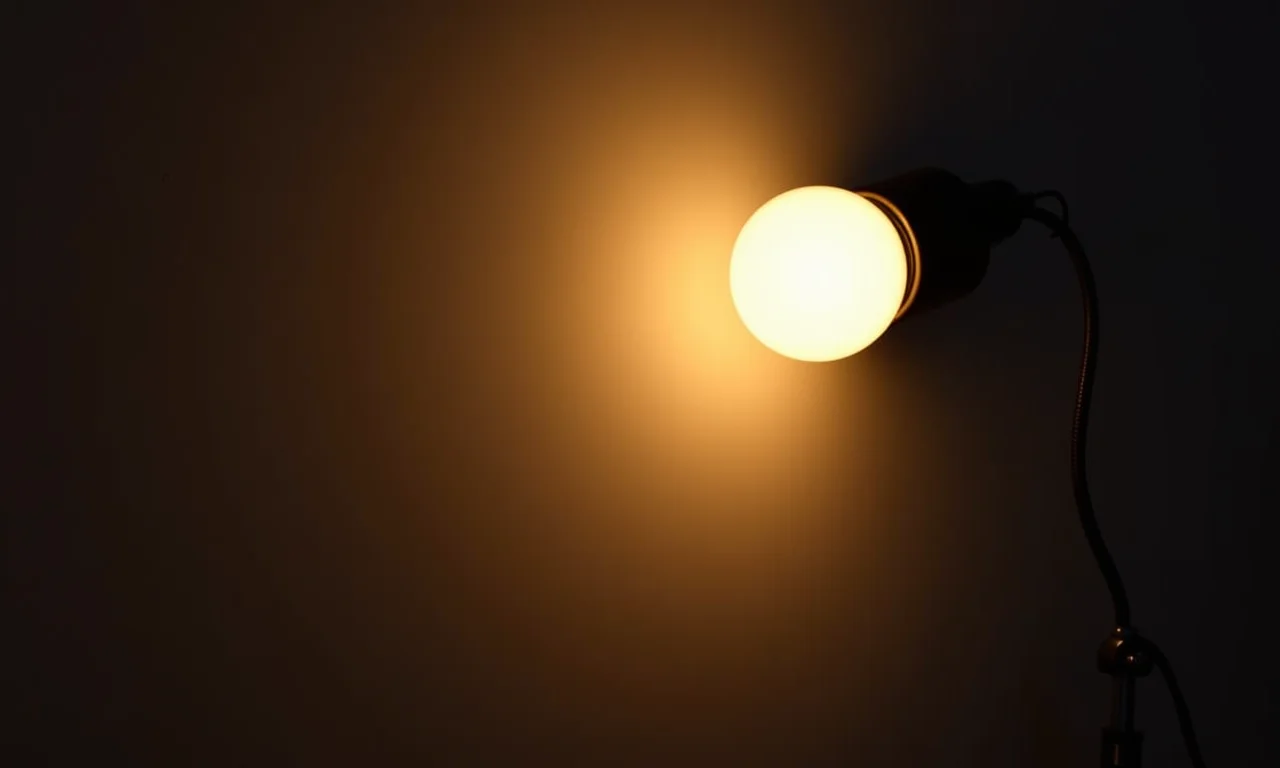 Luminária de clip com a potência da lâmpada visível.