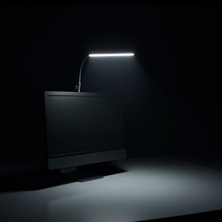 Luminária de LED para monitor e seu funcionamento