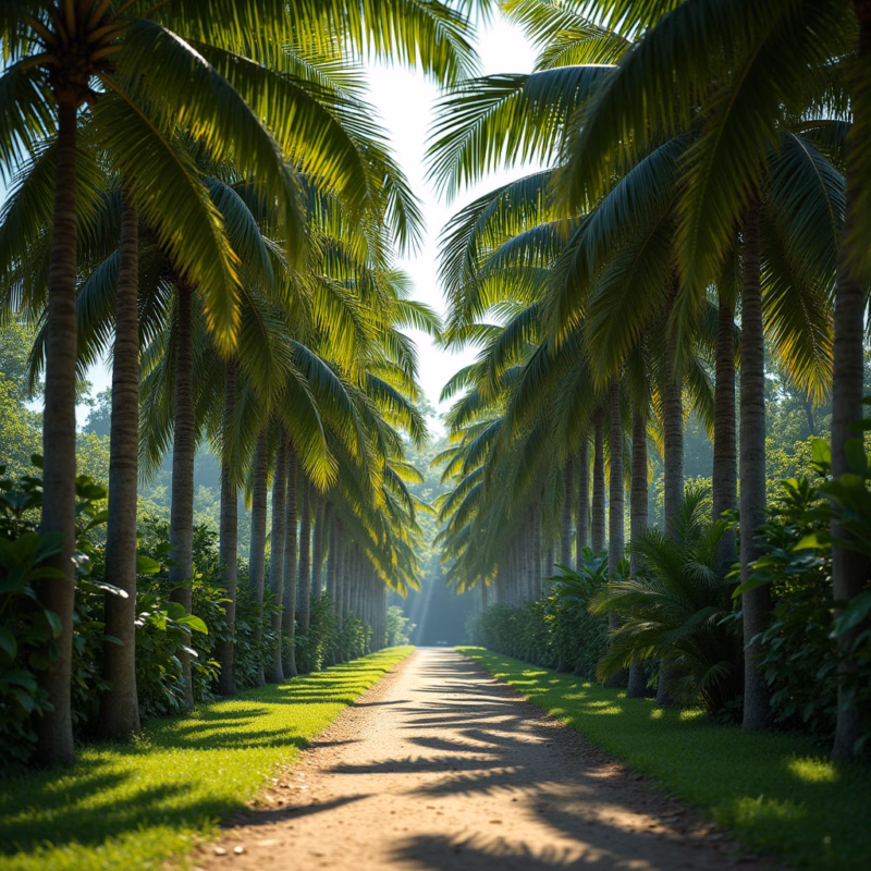 Rua das Palmeiras, Joinville: túnel verde exuberante.